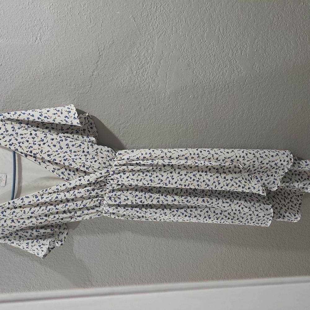 Blue/White Midi Dress